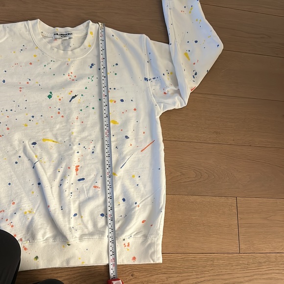 Suburban Riot white sweatshirt with paint splatters - Picture 6 of 6